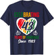 43 Years of Marriage Since 1983 43rd Wedding Anniversary T-Shirt - T-Shirt | Navy