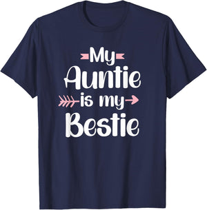 My Auntie Is My Bestie Aunt And Niece T-Shirt - T-Shirt | Navy