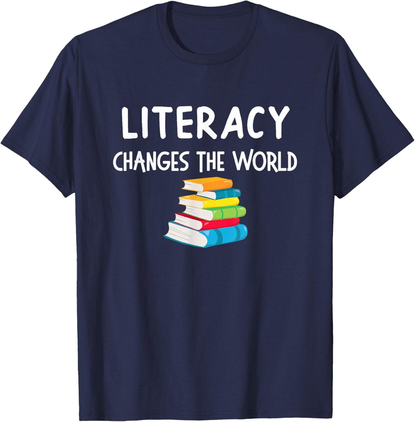 Reading Competence Changed The World Books Lover T-Shirt - T-Shirt | Navy