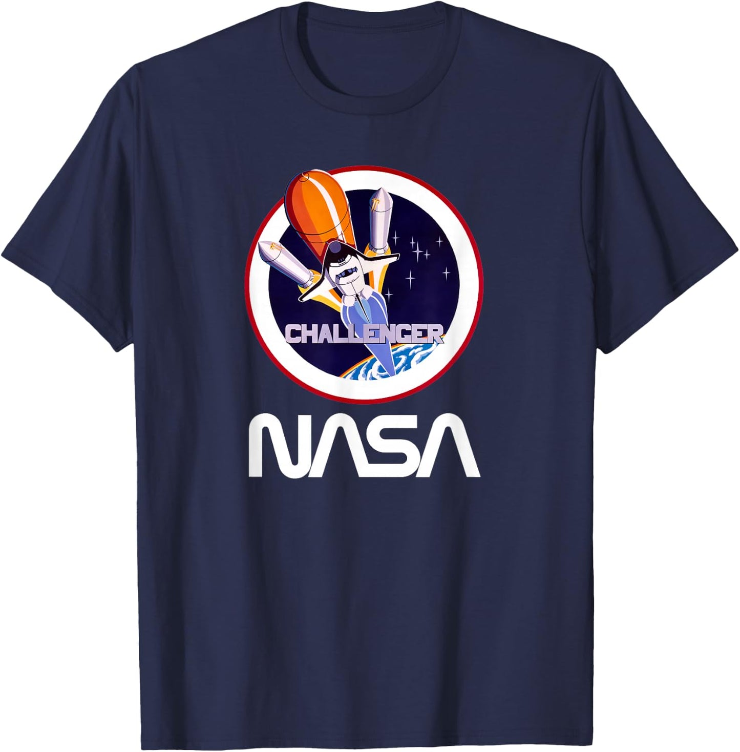 NASA Space Shuttle Challenger crew logo T-Shirt - T-Shirt | Navy