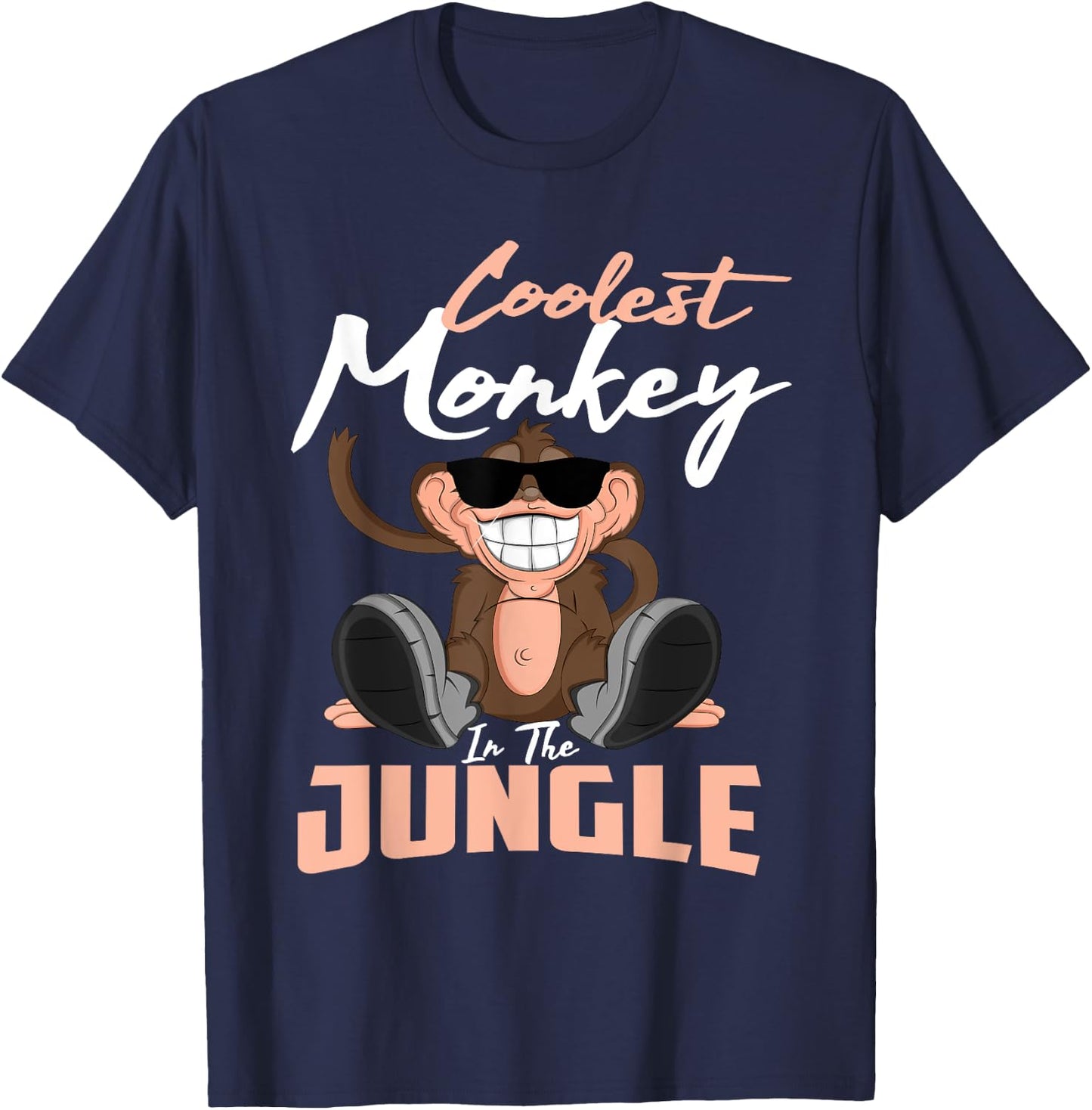 Coolest Monkey in The Jungle T-Shirt - T-Shirt | Navy