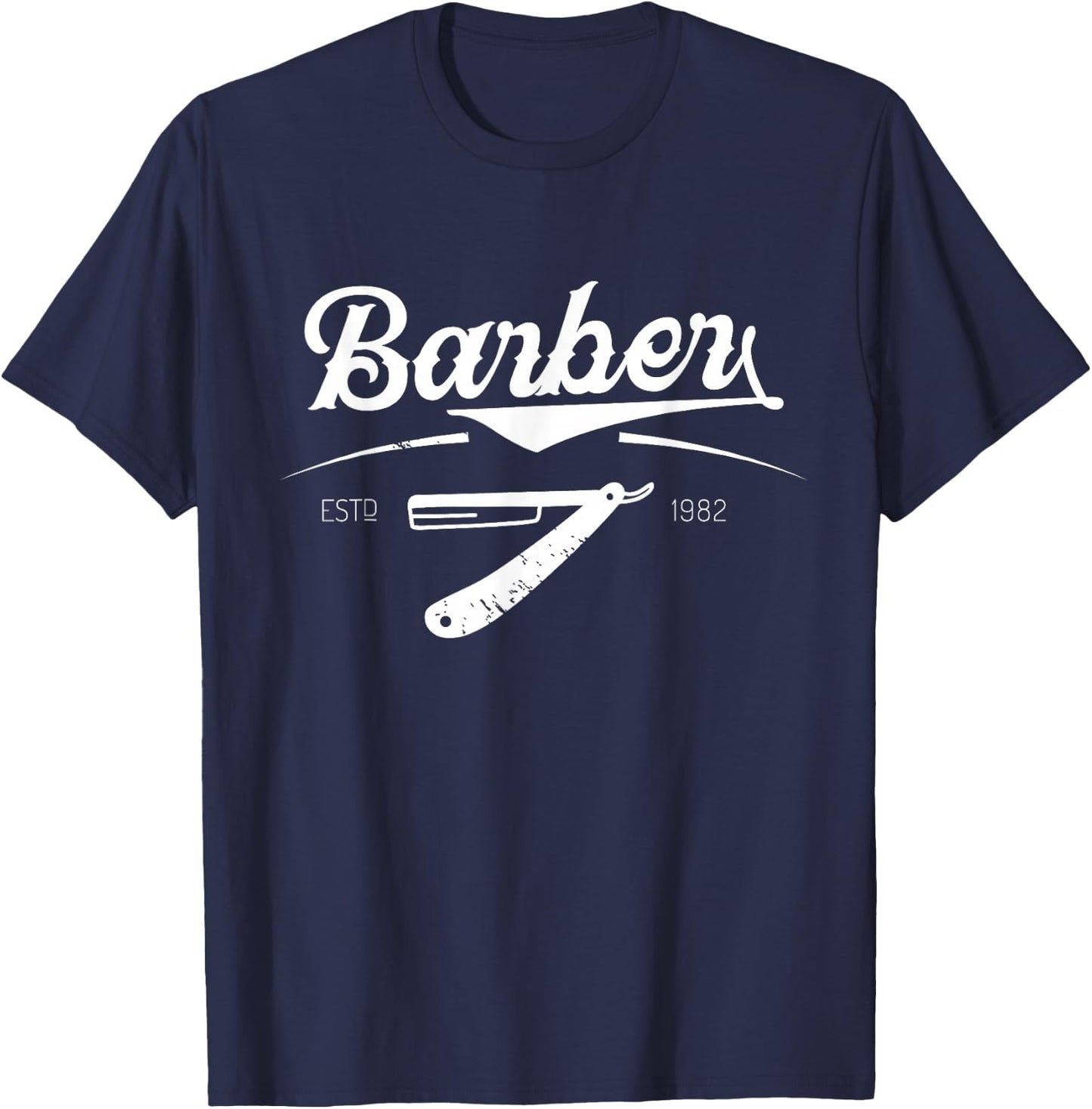 Barber barber shop barber profession T-Shirt - T-Shirt | Navy