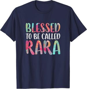 Blessed To Be Called Rara Shirt Women Mothers Day T-Shirt - T-Shirt | Navy