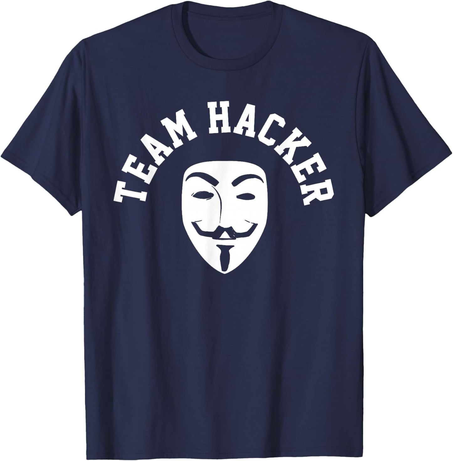 Hacker Anonymous Mask Gift Computer Funny T-Shirt - T-Shirt | Navy