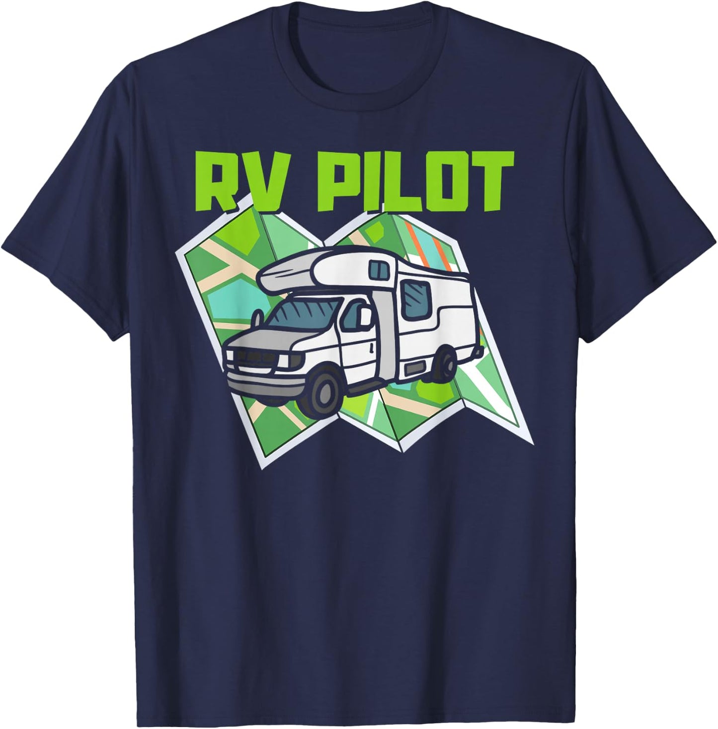 RV Pilot Funny Matching Camping 2024 Motorhome Summer Trip T-Shirt - T-Shirt | Navy