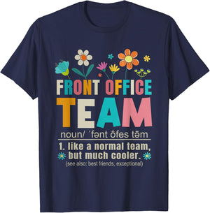 Front Office Team Definition Secretary Office Staff Women T-Shirt - T-Shirt | Navy