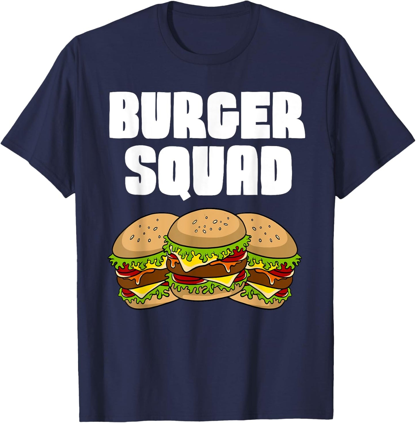 Funny Burger Art Women Hamburger Cheeseburger Lover T-Shirt - T-Shirt | Navy