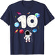 10th Astronaut Birthday Party 10 Years Old Space Costume T-Shirt - T-Shirt | Navy