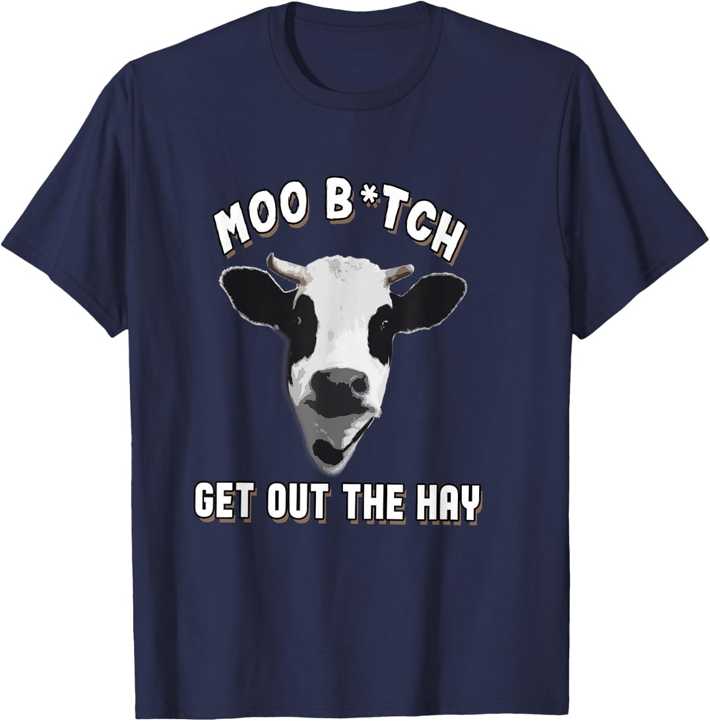 Cow Funny Animal Love Cows Farm Farmer Perfect Moo Gift T-Shirt - T-Shirt | Navy