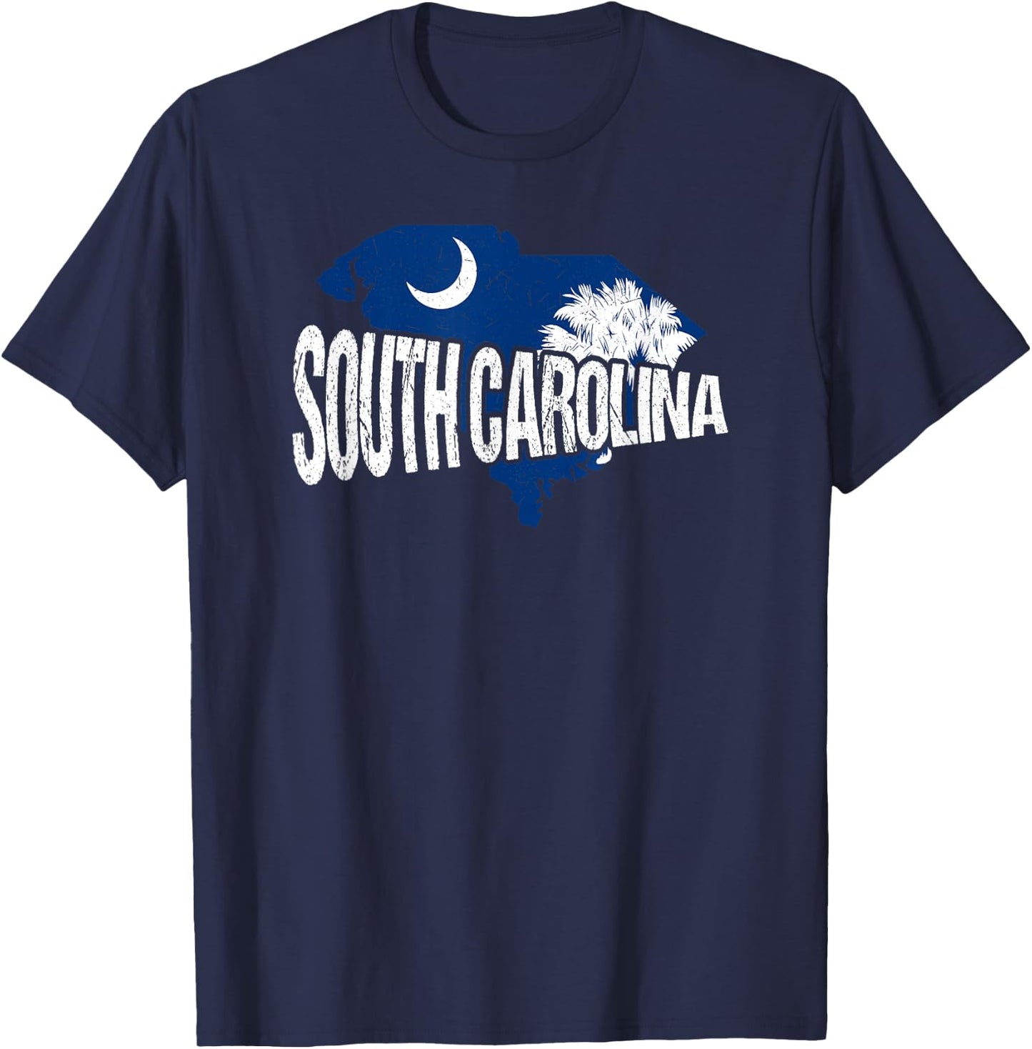 Distressed South Carolina T-Shirt - T-Shirt | Navy