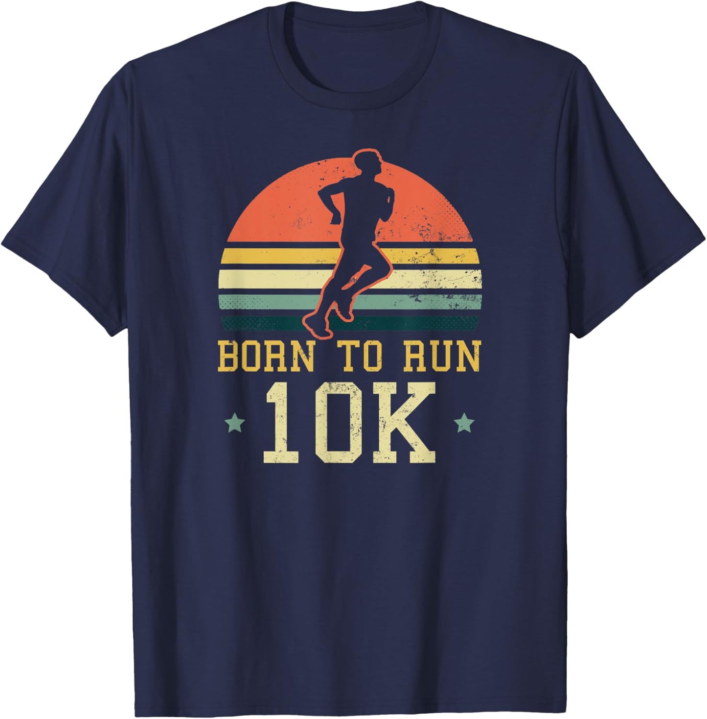 10k Running Design Born To Run 10k Gift T-Shirt - T-Shirt | Navy
