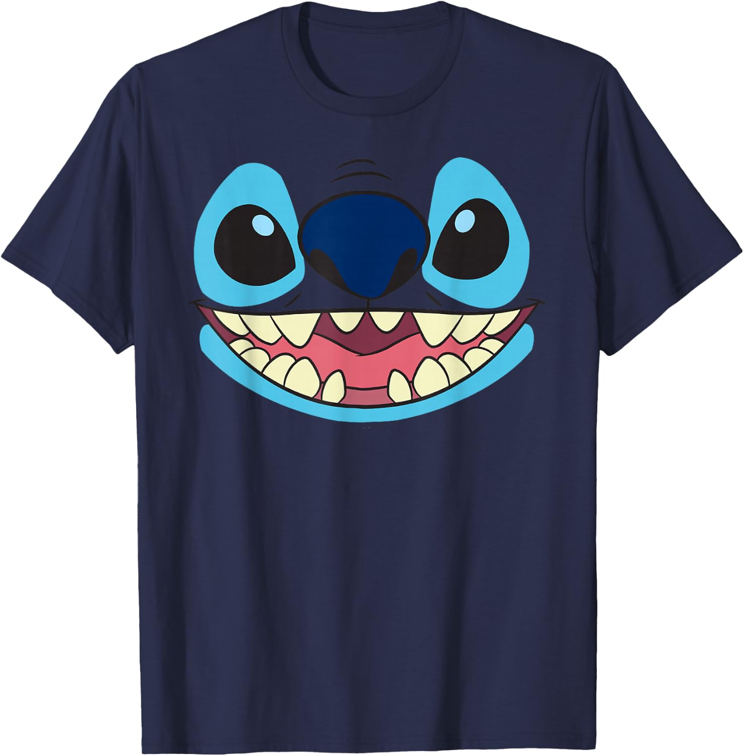 Disney Lilo & Stitch Big Face Stitch T-Shirt - T-Shirt | Navy