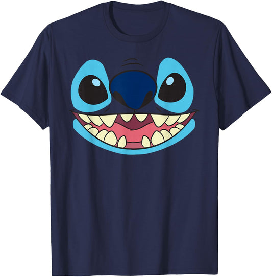 Disney Lilo & Stitch Big Face Stitch T-Shirt - T-Shirt | Navy
