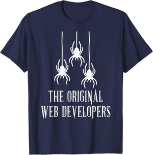 Spider Lover The Original Web Developers Arachnid Keeper T-Shirt - T-Shirt | Navy