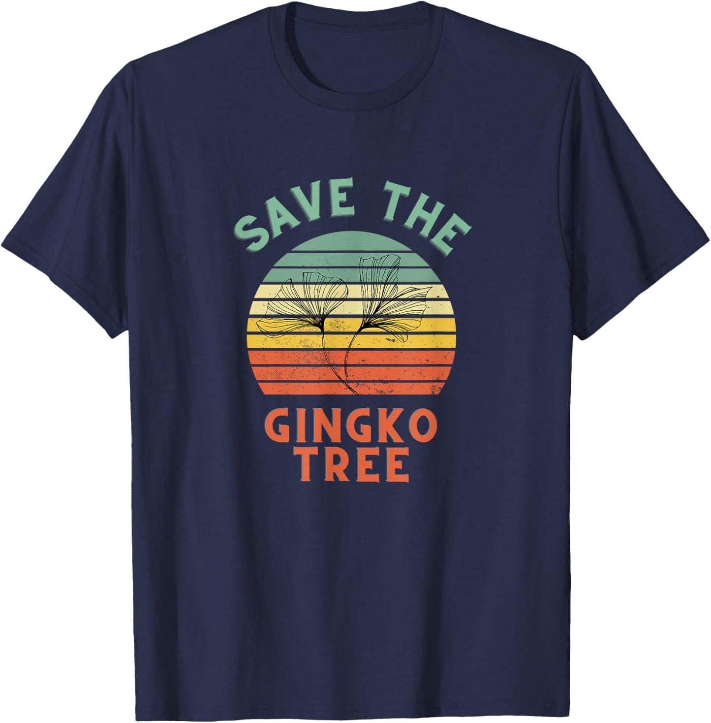 Save the Ginko tree live art seeds Men Women Kids T-Shirt - T-Shirt | Navy
