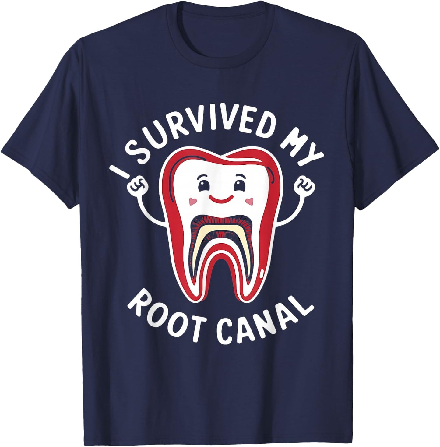 Root Canal Shirts Funny I survived My Root Canal Treatment T-Shirt - T-Shirt | Navy