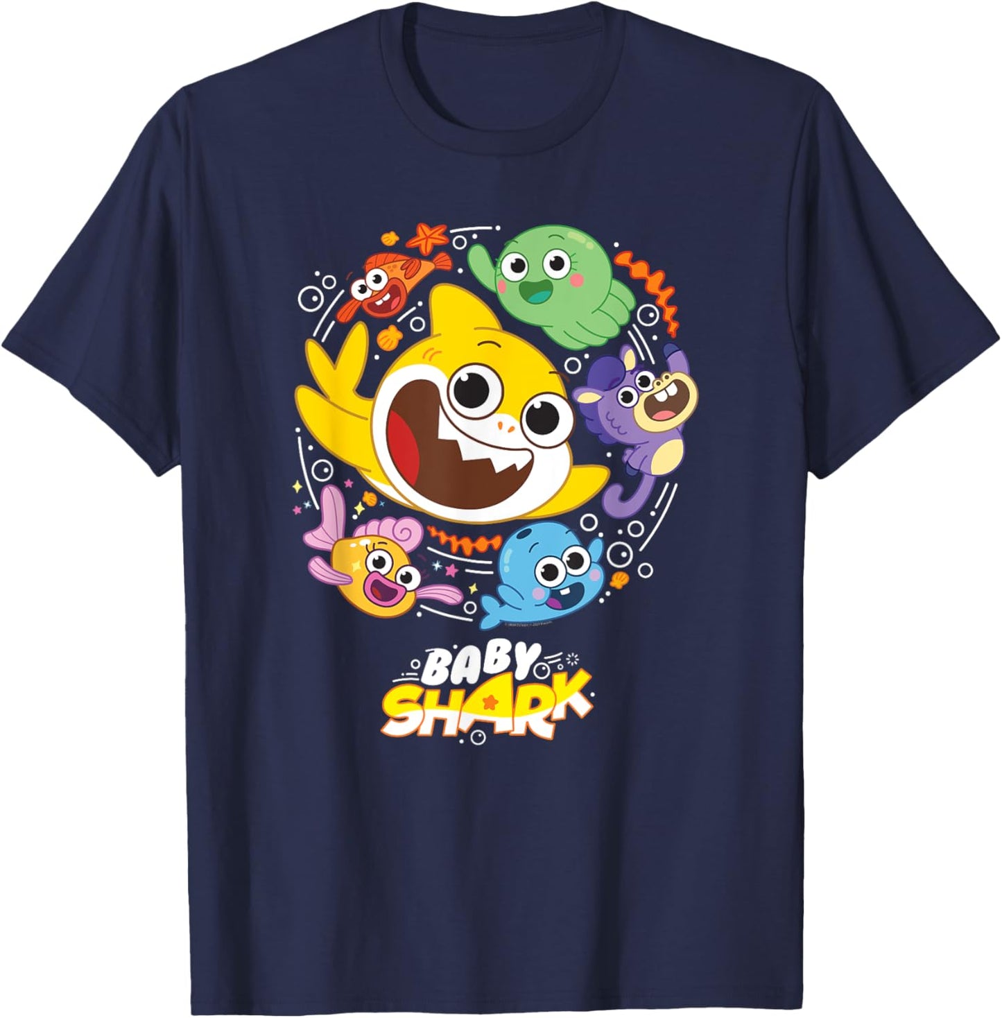 Baby Shark And Friends T-Shirt - T-Shirt | Navy