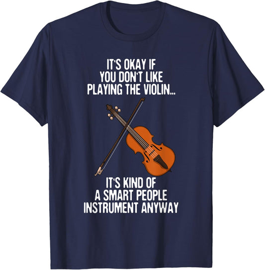 Best Violin Art Women Kids Instrument Violin Player Small T-Shirt - T-Shirt | Navy
