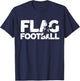Flag Football Silhouette on Flag Football T-Shirt - T-Shirt | Navy