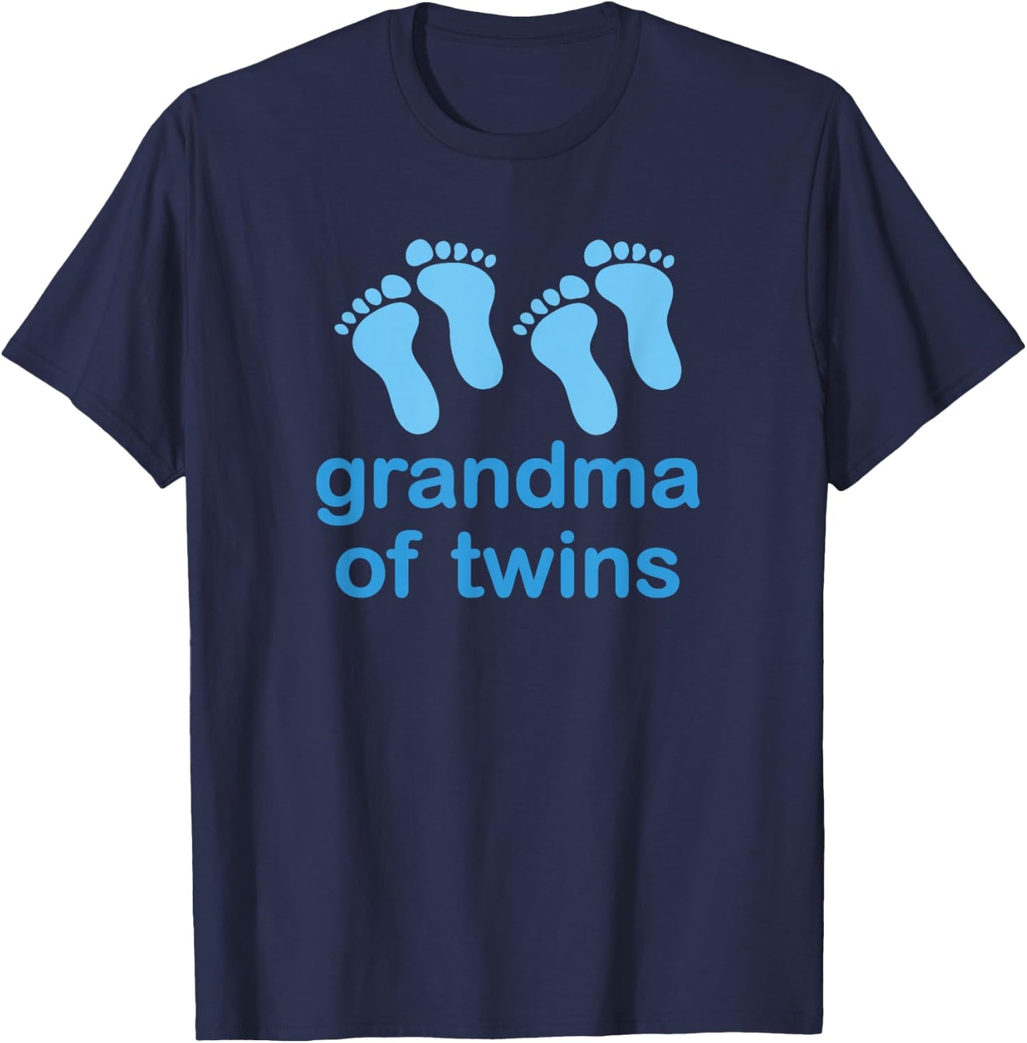 Grandma Of Twins Shirt New Grandmother T-Shirt - T-Shirt | Navy