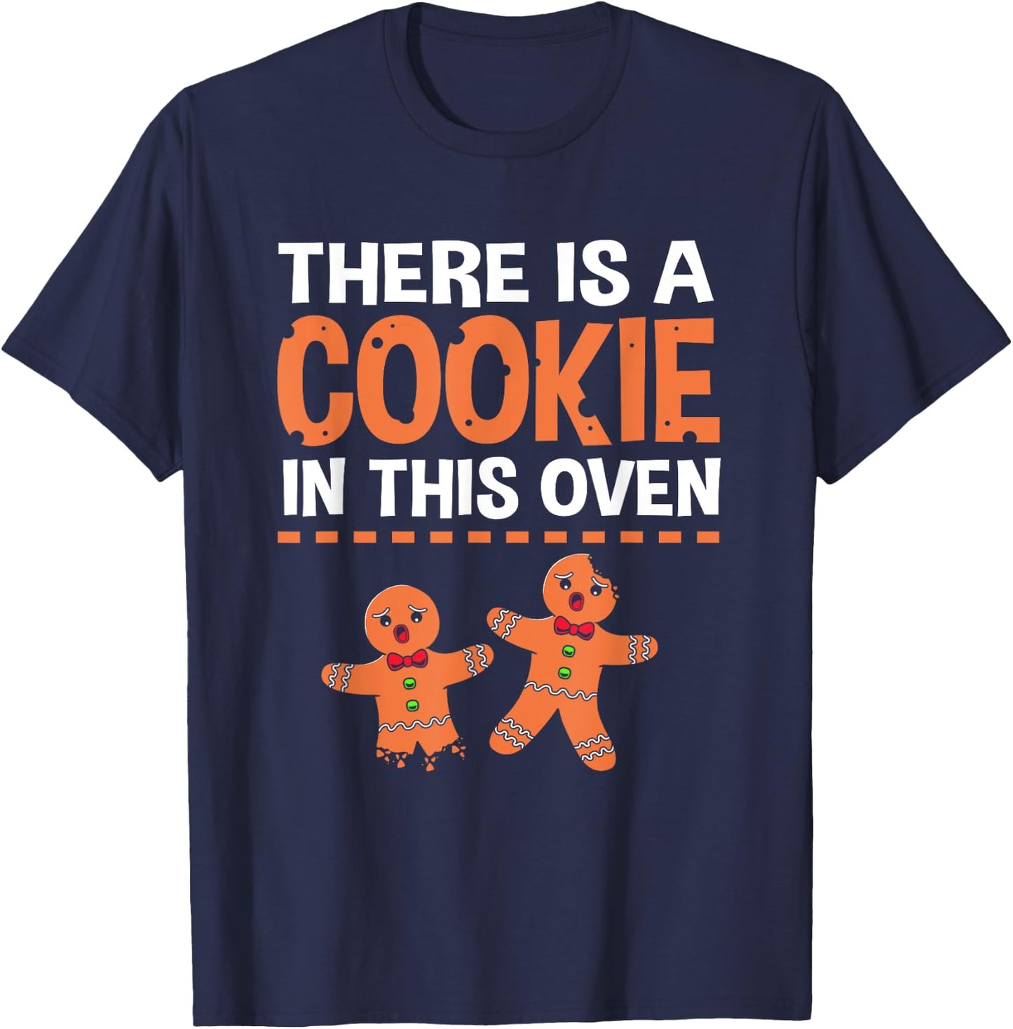 Christmas Gingerbread Gender Reveal For Mom T-Shirt - T-Shirt | Navy