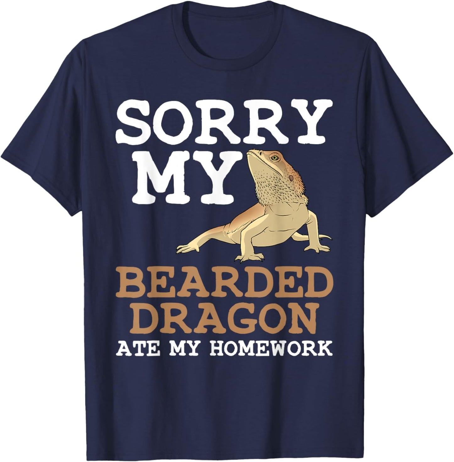 Funny Bearded Dragon Gift Kids Boys Girls Lizard Lovers T-Shirt - T-Shirt | Navy