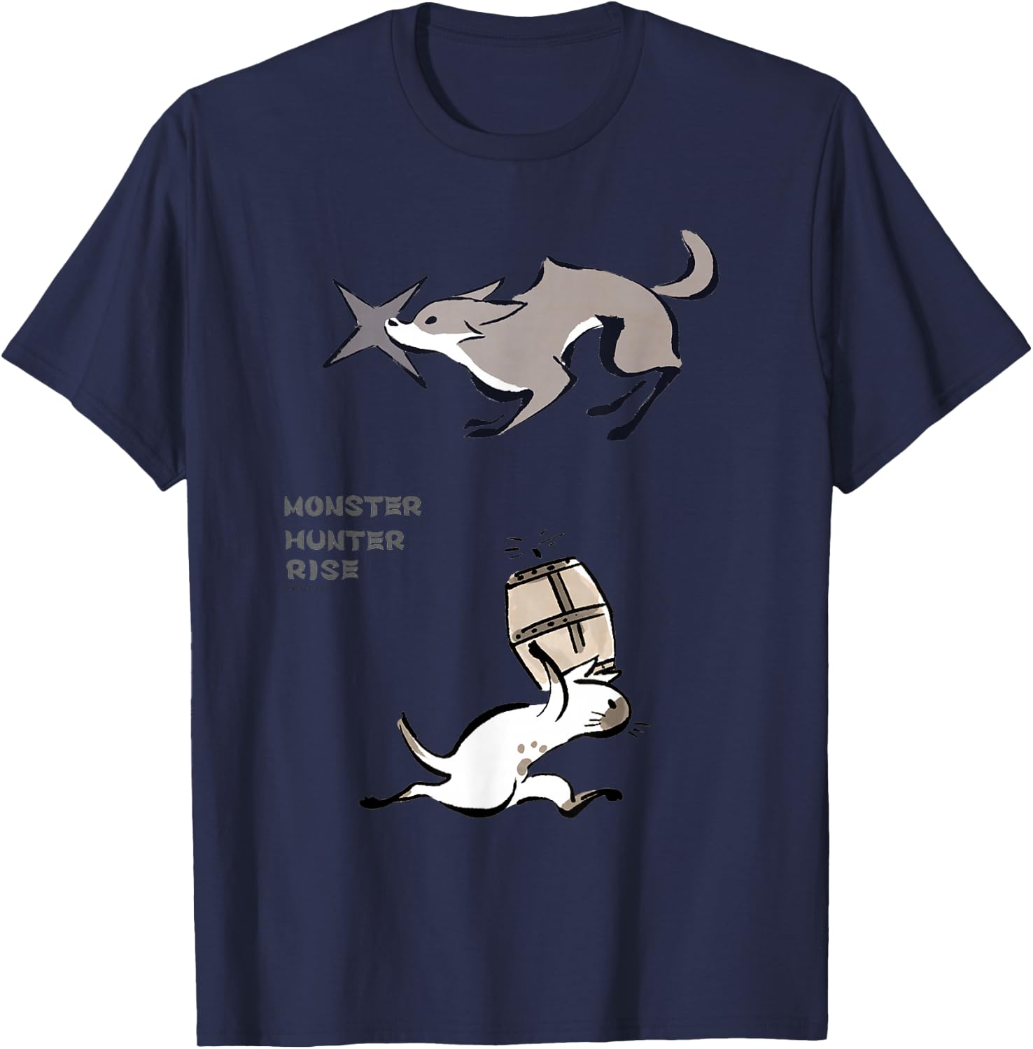 MONSTER HUNTER RISE Palico&Palamute T-Shirt - T-Shirt | Navy