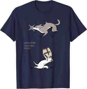 MONSTER HUNTER RISE Palico&Palamute T-Shirt - T-Shirt | Navy