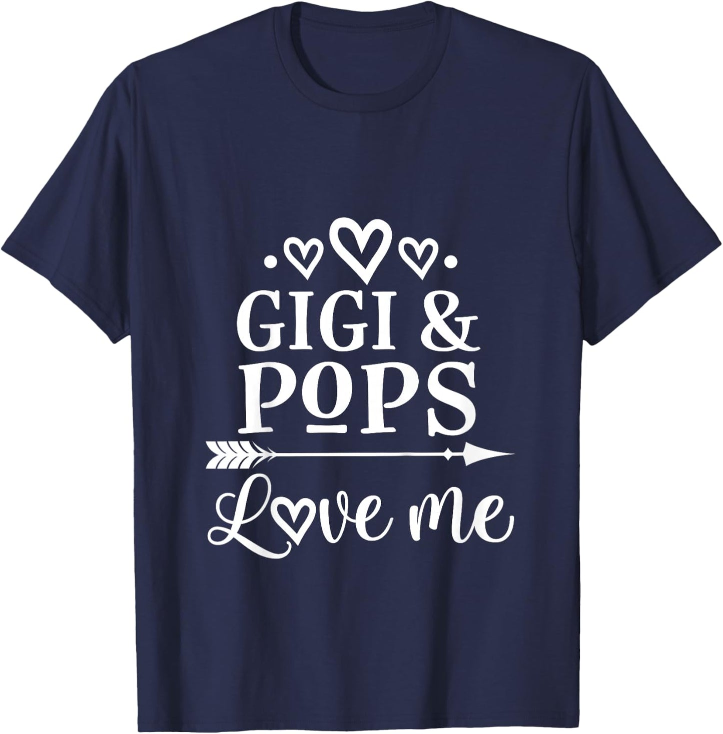 Kids Gigi and Pops Love Me Granddaughter T-Shirt - T-Shirt | Navy