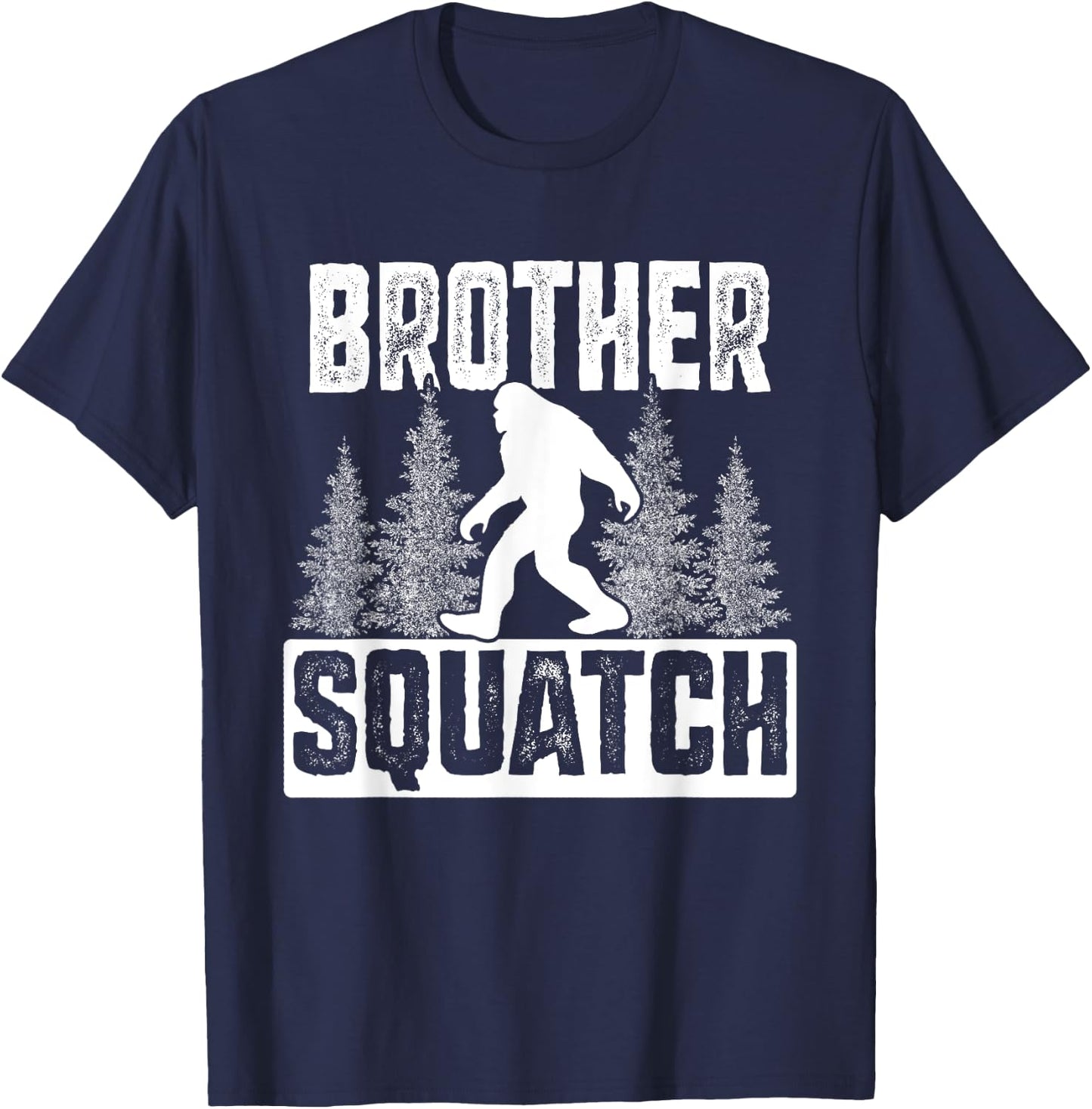 Squatchy Matching Family Bigfoot Shirts Brother Squatch T-Shirt - T-Shirt | Navy