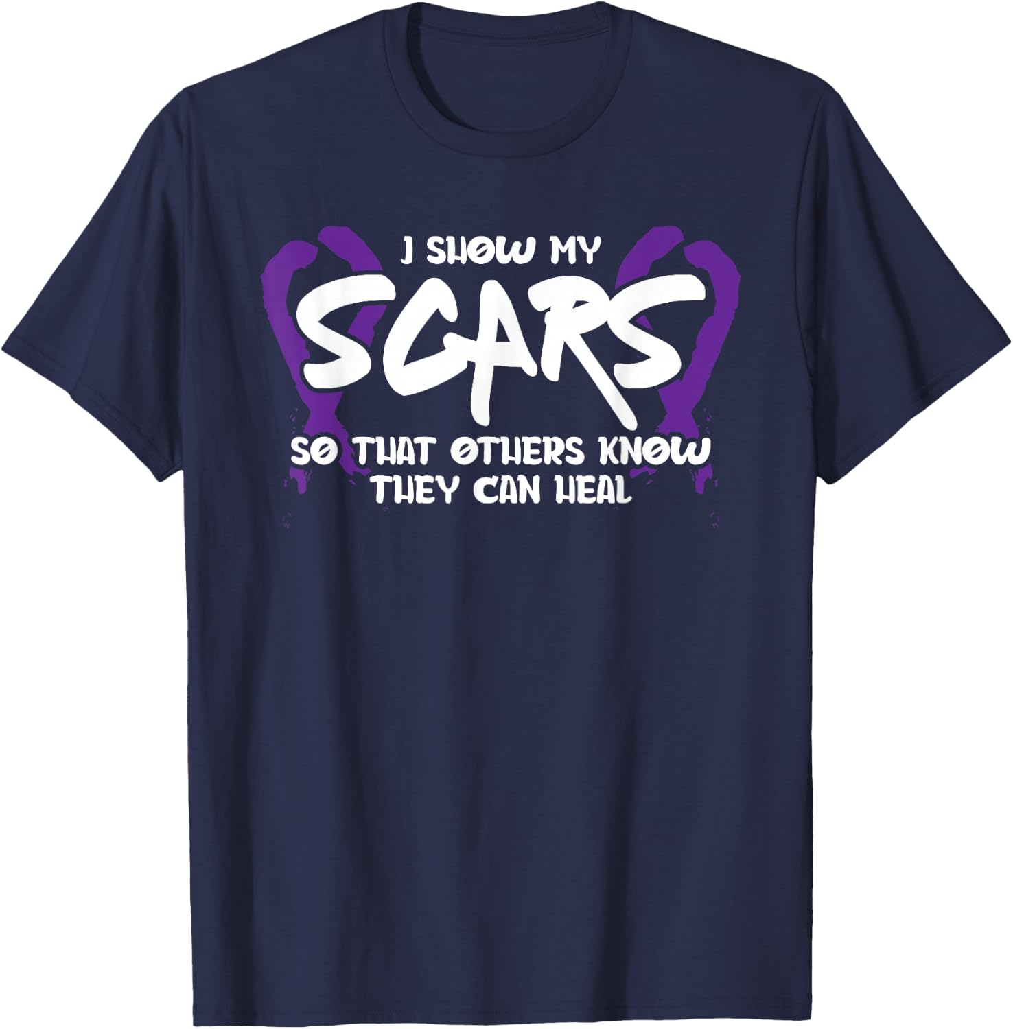Domestic Violence Awareness Quote For Survivor T-Shirt - T-Shirt | Navy