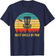 Vintage Best Uncle By Par Disc Golf Funny Father's Day T-Shirt - T-Shirt | Navy
