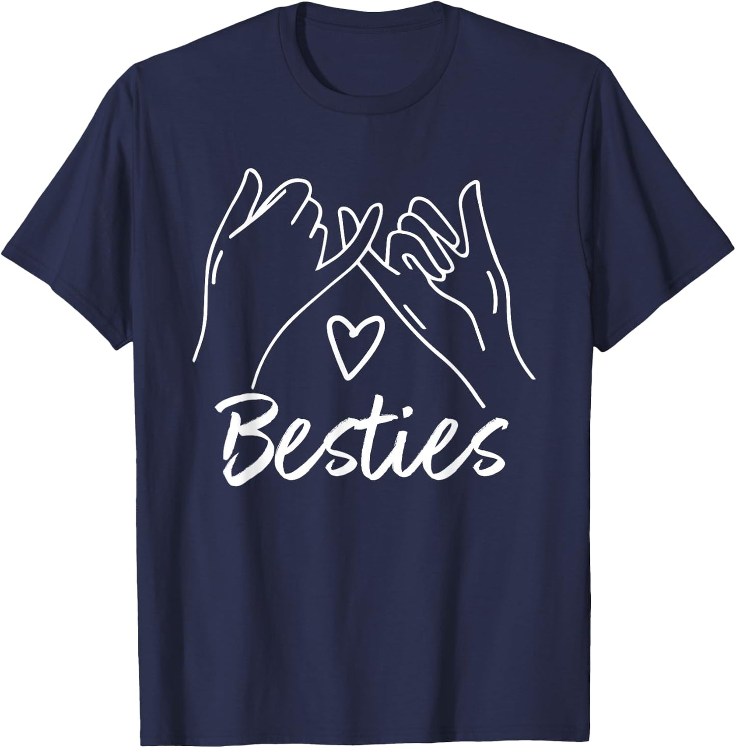 Besties BFF Friends Bestie Gifts Bestfriend Tops T-Shirt - T-Shirt | Navy