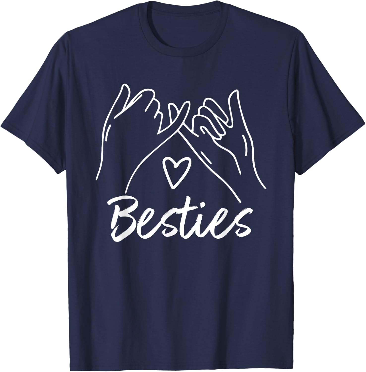 Besties BFF Friends Bestie Gifts Bestfriend Tops T-Shirt - T-Shirt | Navy