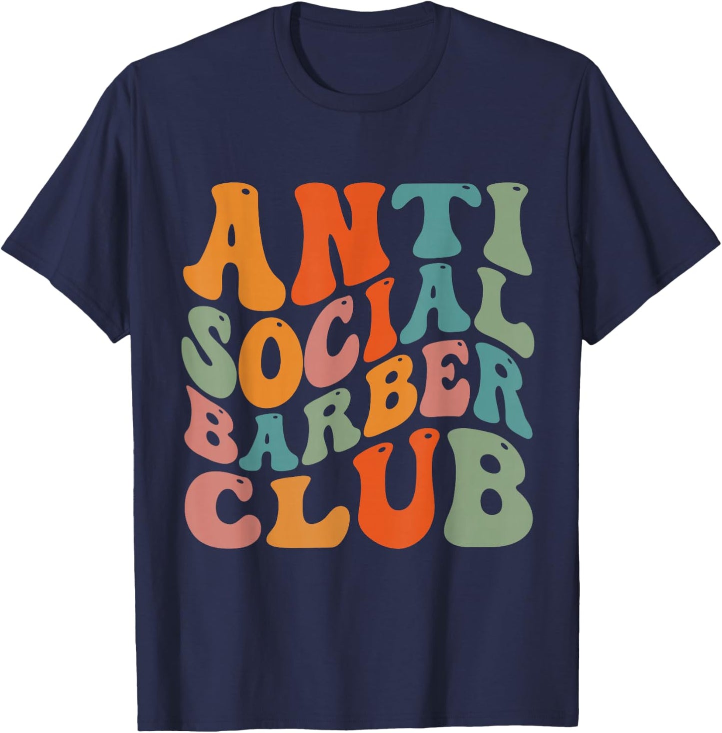 Anti Social Barber Club T-Shirt - T-Shirt | Navy