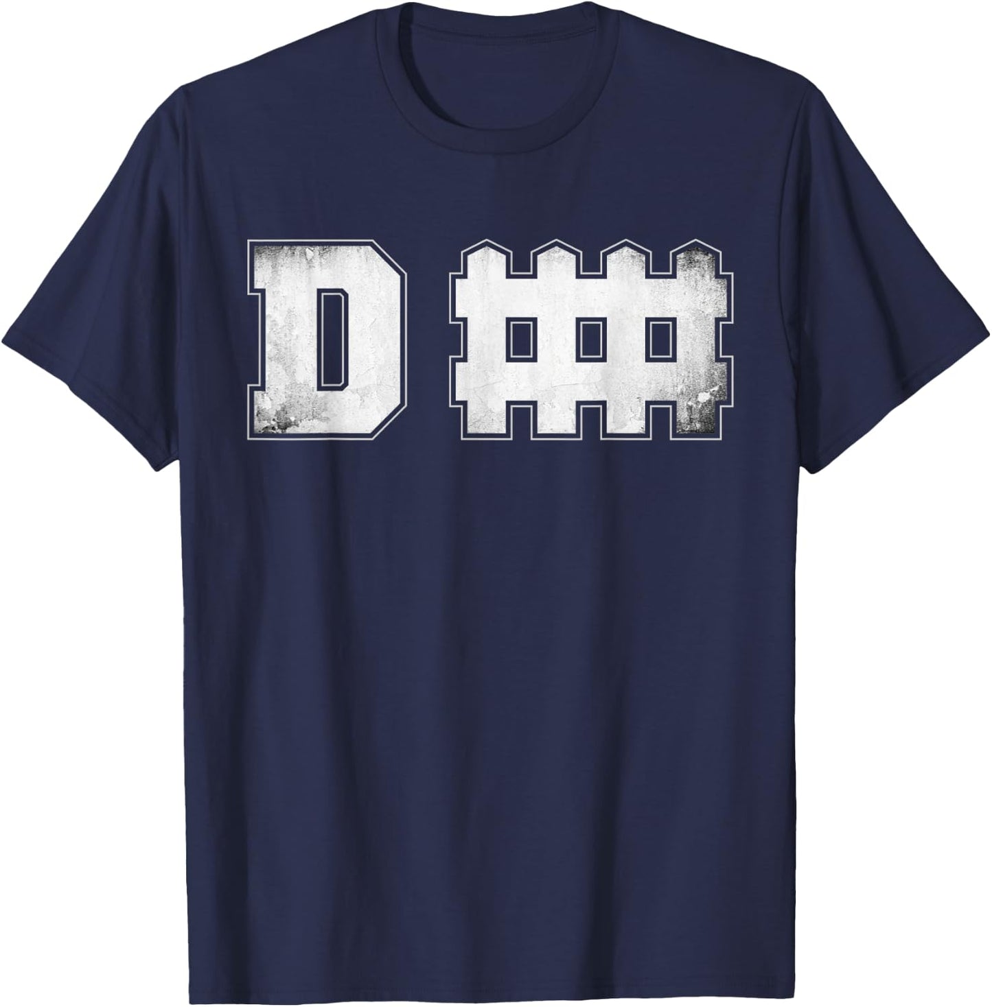 D fence Funny Defense Football T-Shirt - T-Shirt | Navy
