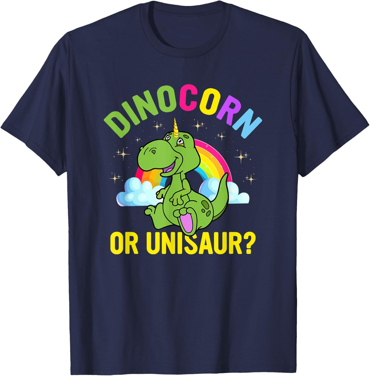 Dinosaur TRex Unicorn Funny Dino dinosaur Mama dad T-Shirt - T-Shirt | Navy