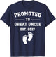 Promoted to Great Uncle Est 2027 Pregnancy Announcement T-Shirt - T-Shirt | Navy