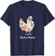 Chicken Mama Flowers Farmer Mother's Day T-Shirt - T-Shirt | Navy