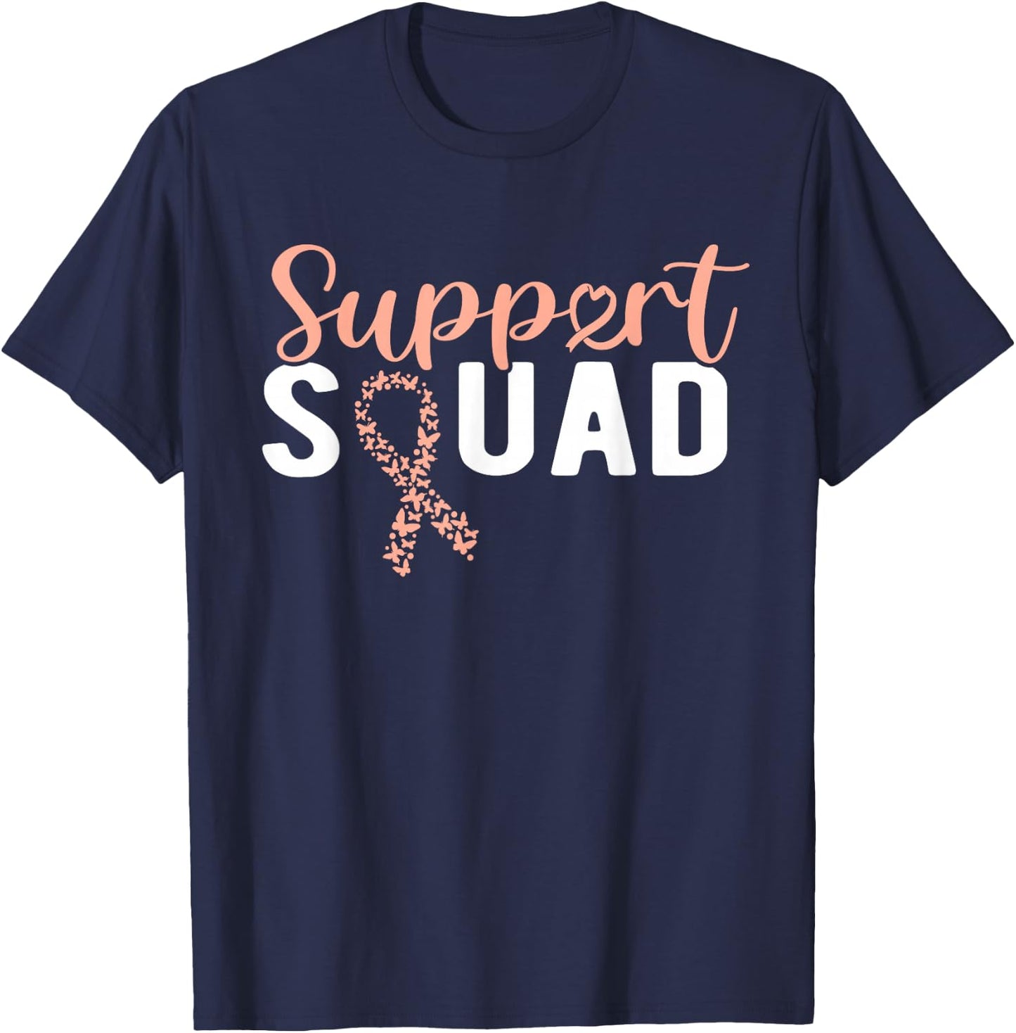 Uterine Cancer Support Squad T-Shirt - T-Shirt | Navy