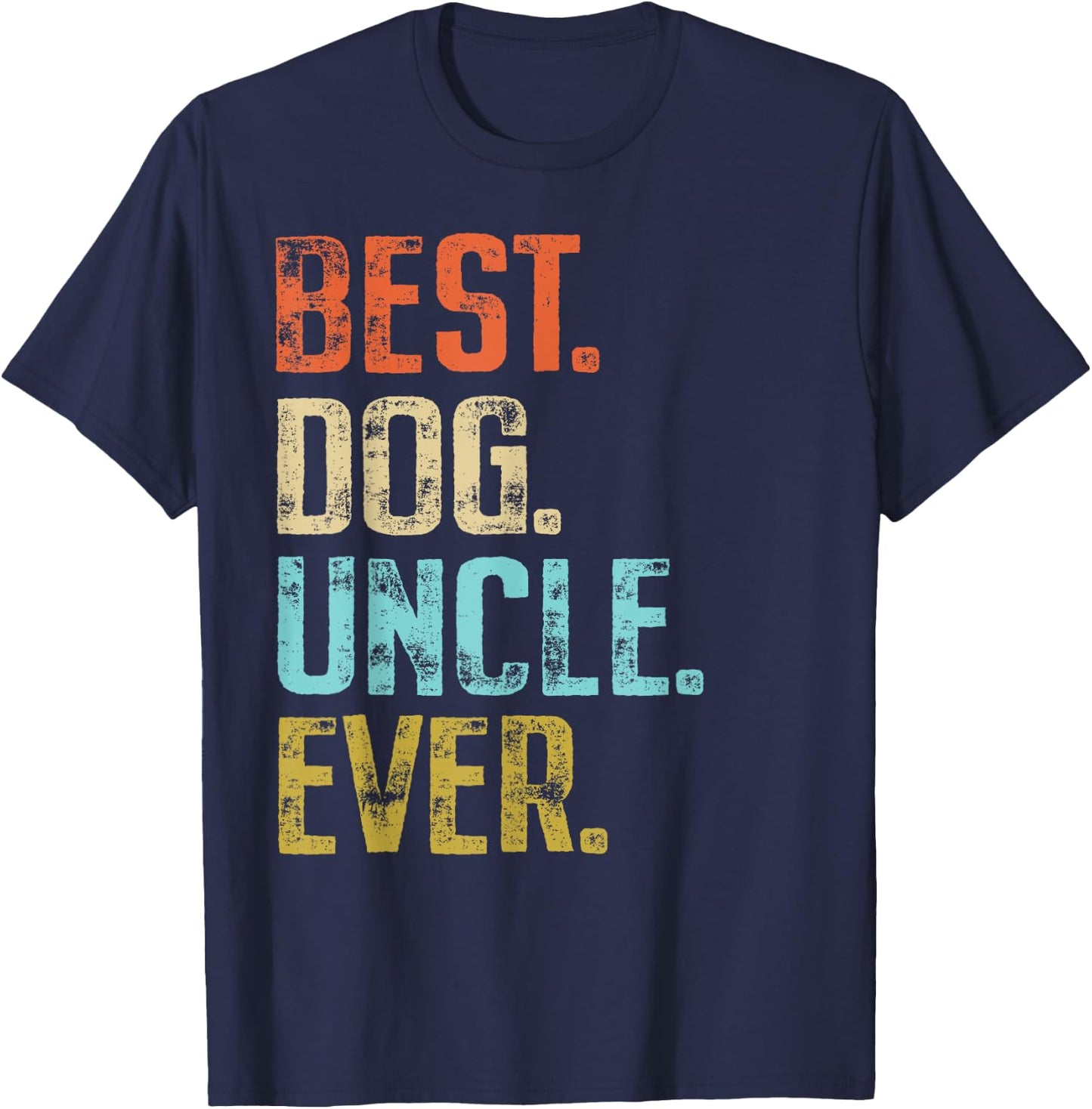Best Dog Uncle Ever Vintage Dog Lover T-Shirt - T-Shirt | Navy