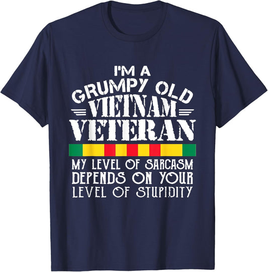Never Underestimate an Old Man Who is Also Vietnam Veteran T-Shirt - T-Shirt | Navy