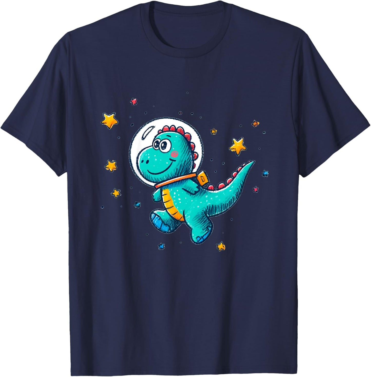 Kids Funny Dinosaur Astronaut Kids for Boys Space Toddler T-Shirt - T-Shirt | Navy