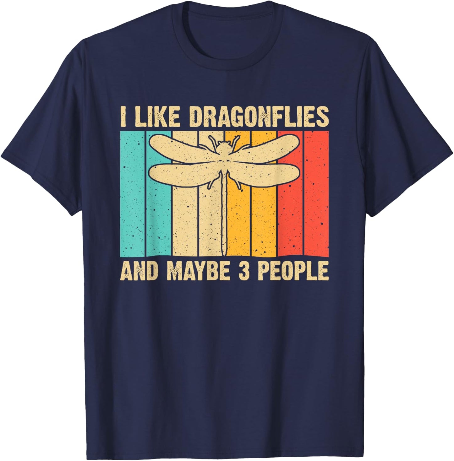 Funny Dragonfly Design For Kids Men Women Dragonfly Lovers T-Shirt - T-Shirt | Navy