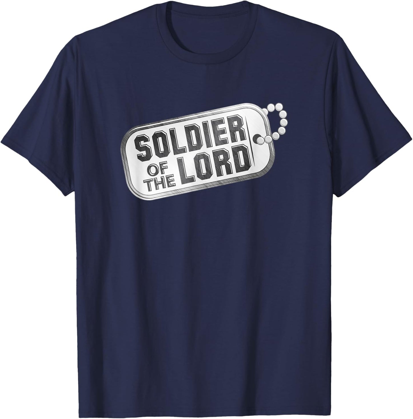 Servant of Christ Christian Faith Soldier for Jesus Dog Tag Men T-Shirt - T-Shirt | Navy