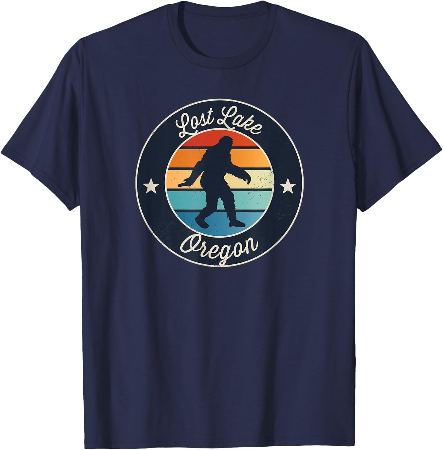 Lost Lake Oregon Sasquatch Souvenir T-Shirt - T-Shirt | Navy