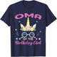 Oma Of The Birthday Girl Flower Unicorn Mothers Day T-Shirt - T-Shirt | Navy