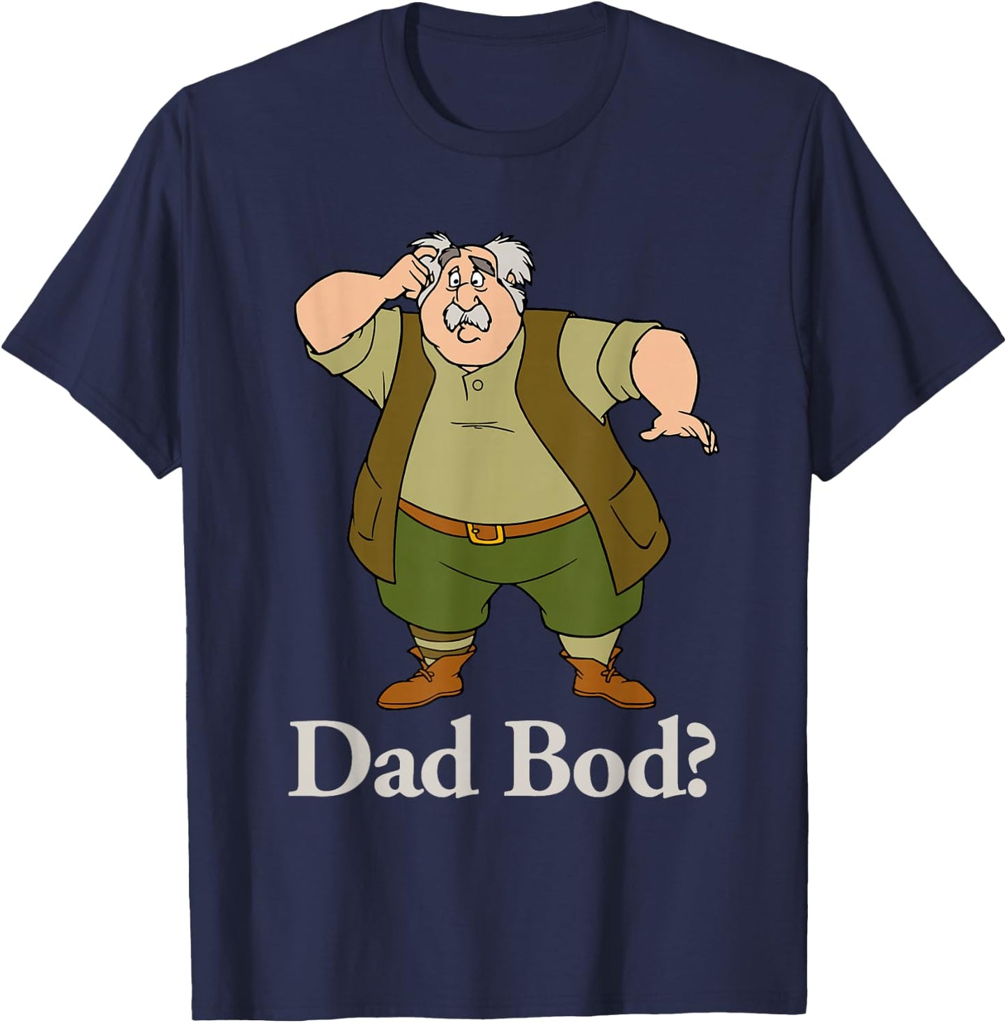 Disney Beauty and The Beast Maurice Dad BOD Small T-Shirt - T-Shirt | Navy