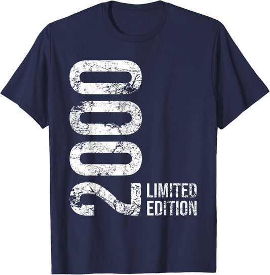 25th Birthday 25 Years Old Man Woman Vintage 2000 T-Shirt - T-Shirt | Navy
