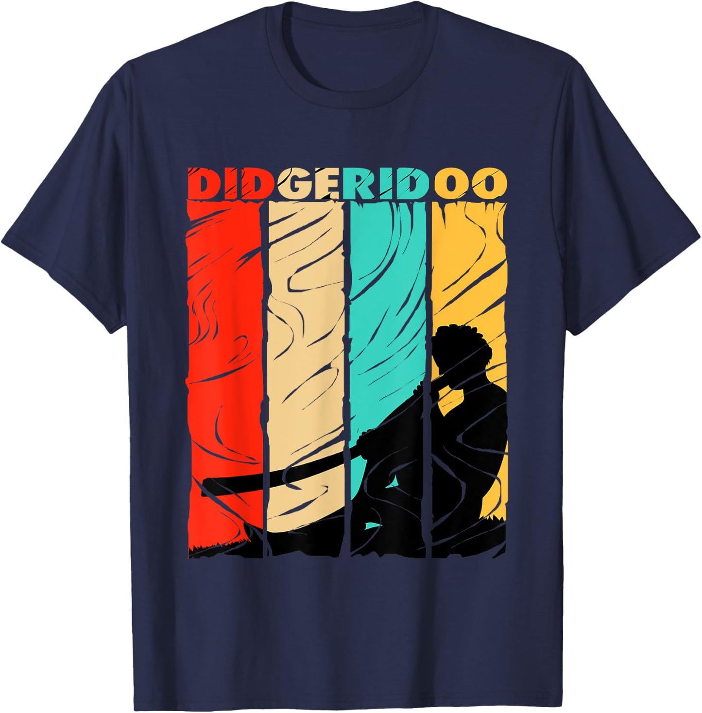 Retro Didgeridoo T-Shirt - T-Shirt | Navy